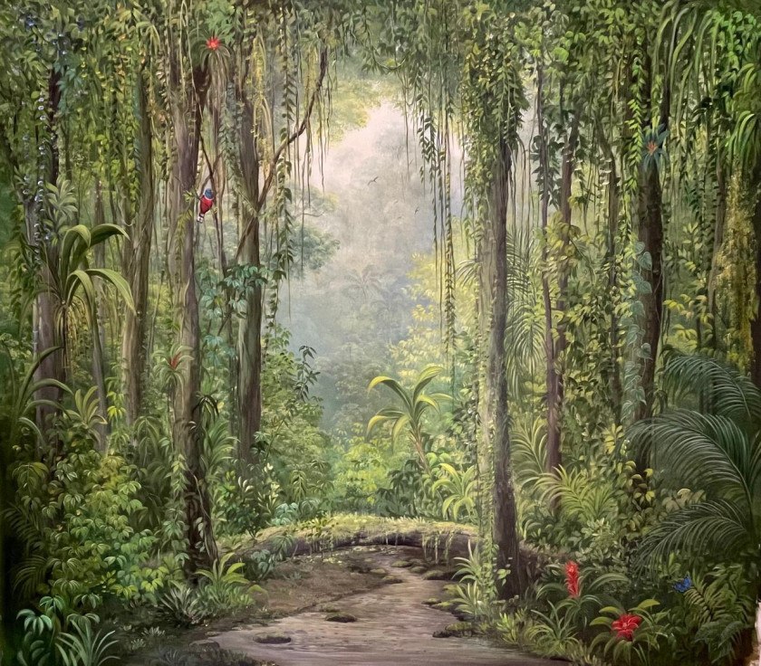 Macaque in the trees