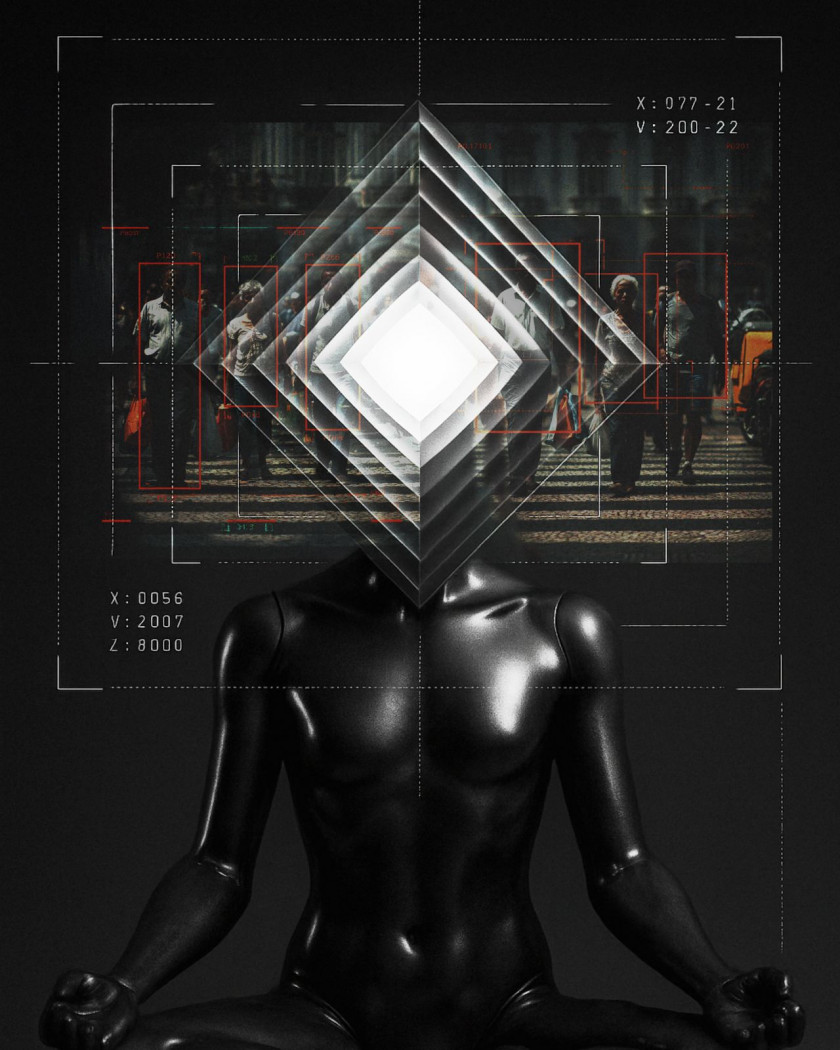 Macaque in the trees