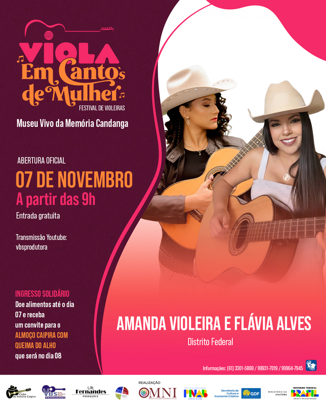 Cartaz do evento "Viola Encanto's de Mulher" Macaque in the trees