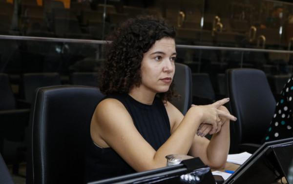 Vereadora Fernanda Souto na sessão da última segunda-feira (3) em Campinas Macaque in the trees