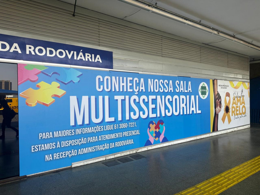 Entre as novidades, a Catedral instalou uma sala multisensorial (a primeira num terminal urbano) Macaque in the trees