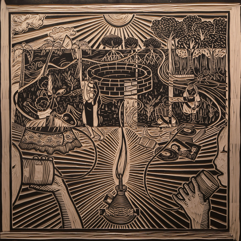 Macaque in the trees