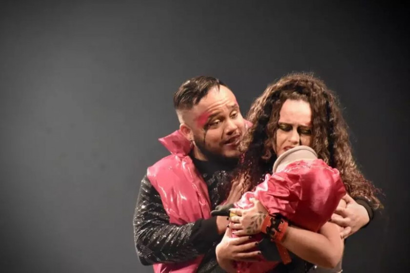 Macaque in the trees