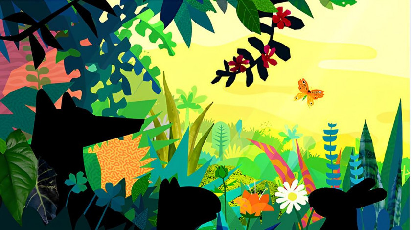 Macaque in the trees