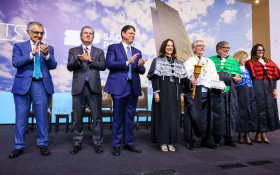 Nova reitoria da USP toma posse com presen&ccedil;a de autoridades e governo