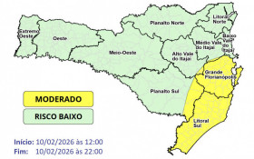 Semana tem risco de temporais isolados e fortes chuvas em Santa Catarina