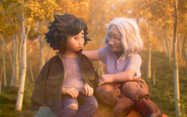 Macaque in the trees