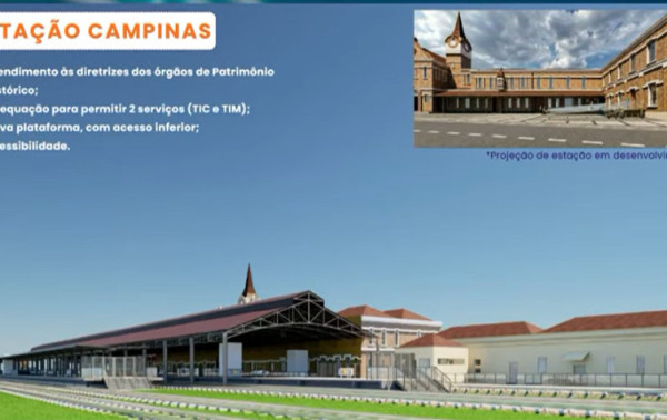 Perspectiva artística do projeto de como será a estação de Campinas após a reforma da TIC Trens Macaque in the trees