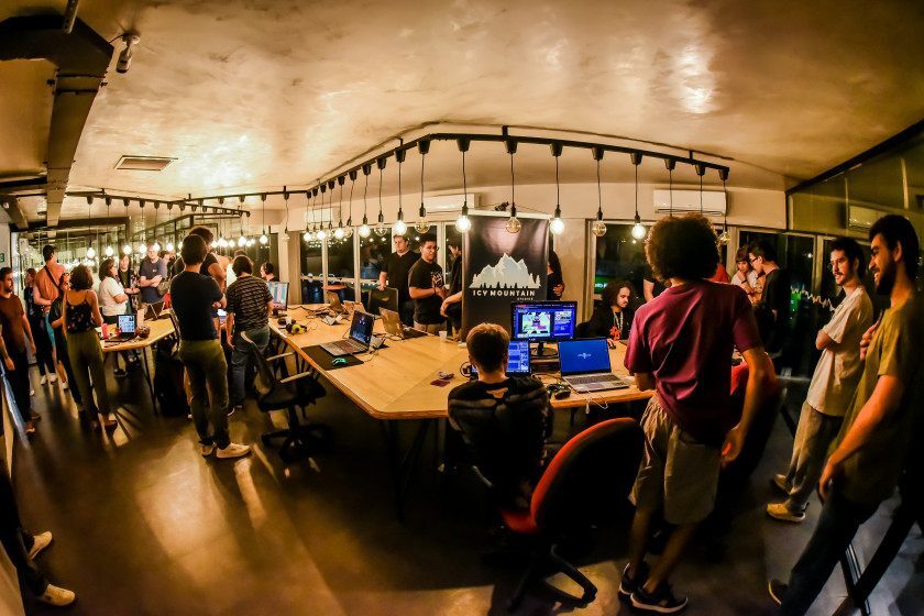 Macaque in the trees