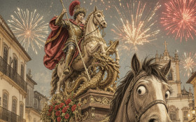 Corpus Christi e o cavalo de S&atilde;o Jorge 