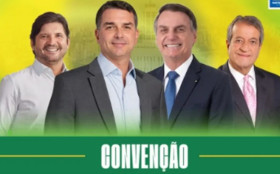 Jair Bolsonaro aparece em banner de divulga&ccedil;&atilde;o da conven&ccedil;&atilde;o do PL 