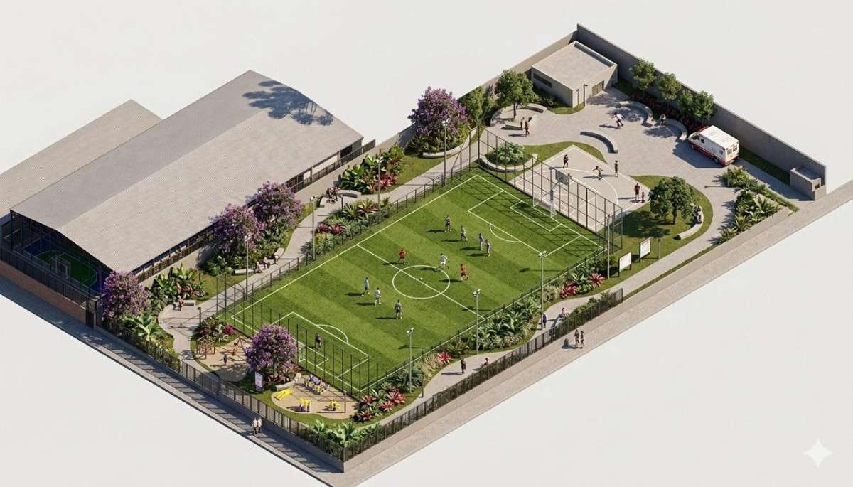 Vila Ol&iacute;mpica ter&aacute; campo de futebol e academia