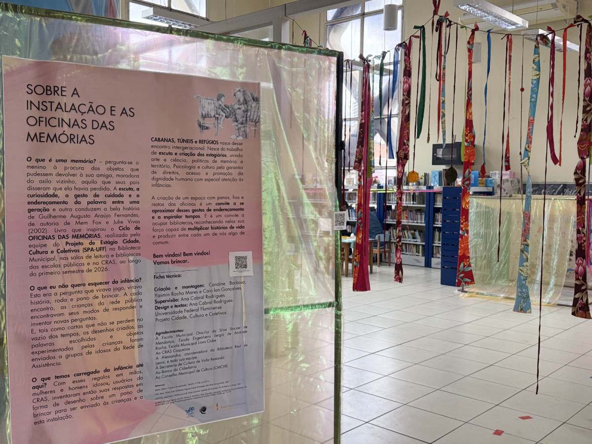 Biblioteca Municipal recebe instala&ccedil;&atilde;o sobre mem&oacute;rias e experi&ecirc;ncias da inf&acirc;ncia