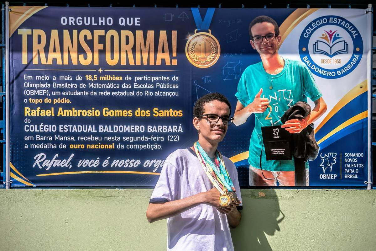Estudante de Barra Mansa conquista medalha de ouro na OBMEP