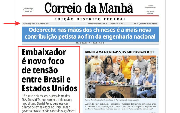 Coluna antecipou irrita&ccedil;&atilde;o de Trump uma semana antes de EUA cancelar visto da embaixadora do Brasil