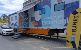 Escola M&oacute;vel do Senac RJ em Santo Ant&ocirc;nio de P&aacute;dua em agosto