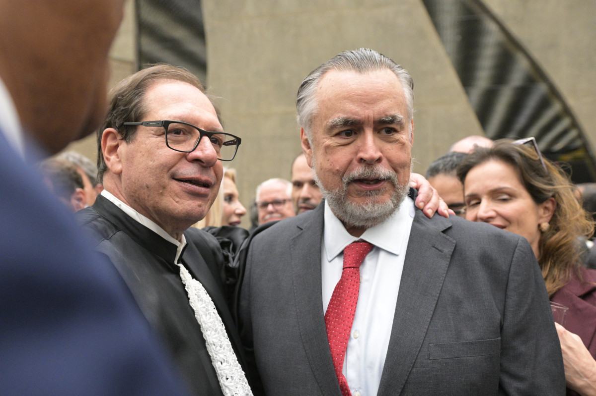 O novo presidente do STJ, ministro Luis Felipe Salomão, com o publisher do Correio da Manhã, jornalista Cláudio Magnavita