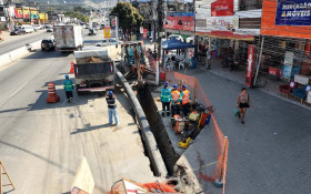 Obra de adutora amplia abastecimento em Maric&aacute;