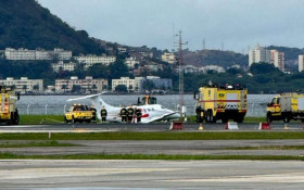 Acidente com jato fecha aeroporto Santos Dumont