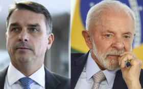 Fl&aacute;vio Bolsonaro acusa Lula de mentir no Jornal Nacional e aciona o TSE