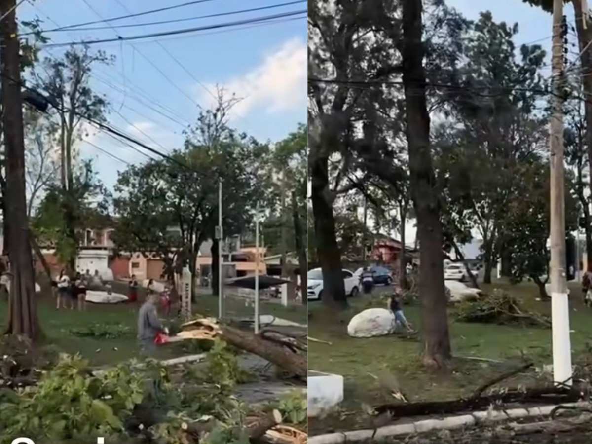 Temporal de 10 minutos causa estragos nas regi&otilde;es Sul e Leste de Campinas; sa&uacute;de e escolas suspendem atendimentos