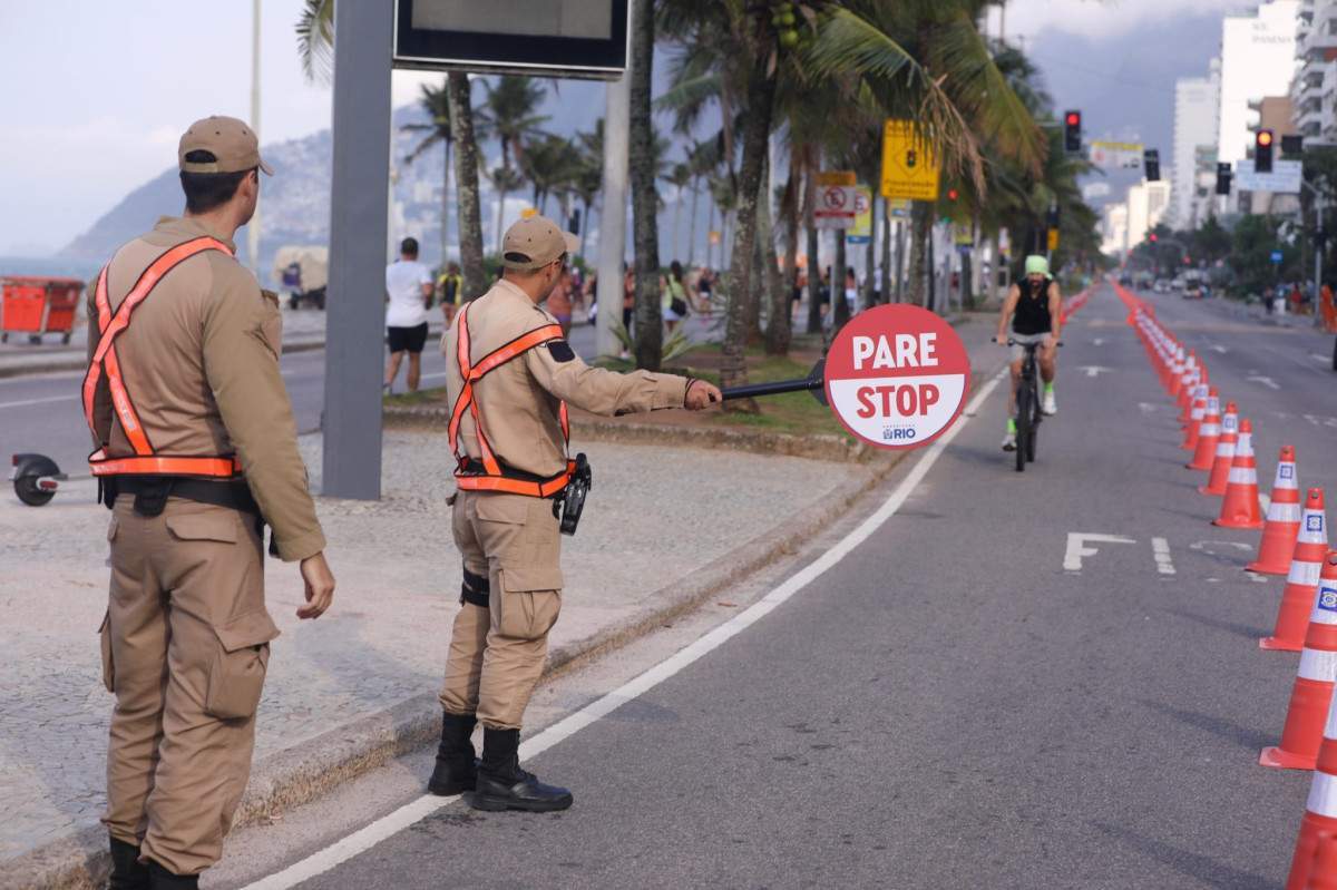 Zona Sul ganha nova ciclofaixa de lazer entre Leblon e Copacabana