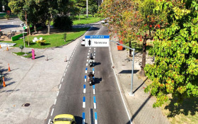 35 quil&ocirc;metros de motofaixas s&atilde;o implantadas na Linha Vermelha