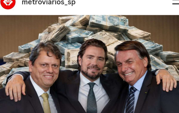 Justi&ccedil;a manda Sindicato apagar post com Tarc&iacute;sio, Vorcaro e Bolsonaro