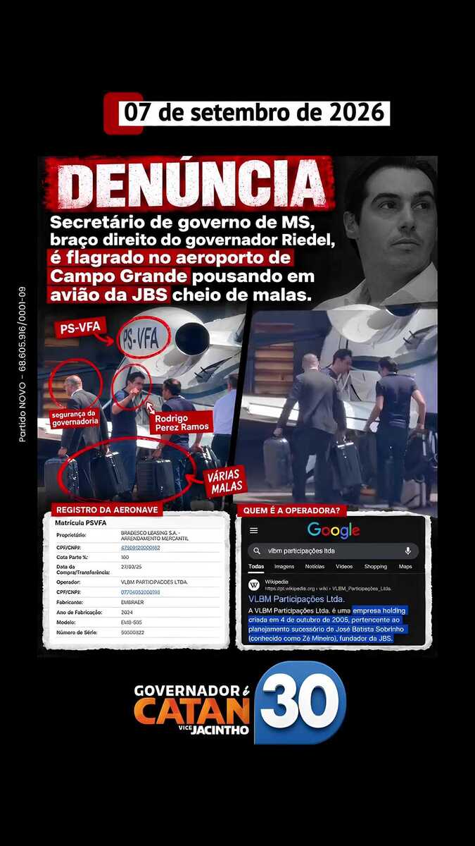 Candidato associa secret&aacute;rio de MS &agrave; JBS