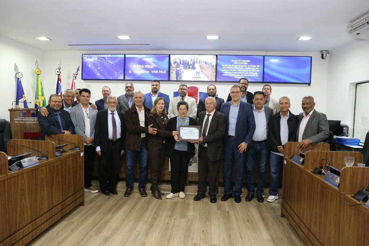 C&acirc;mara homenageia volunt&aacute;rios da Casa Apoio ao Hospital Estadual de Sumar&eacute;