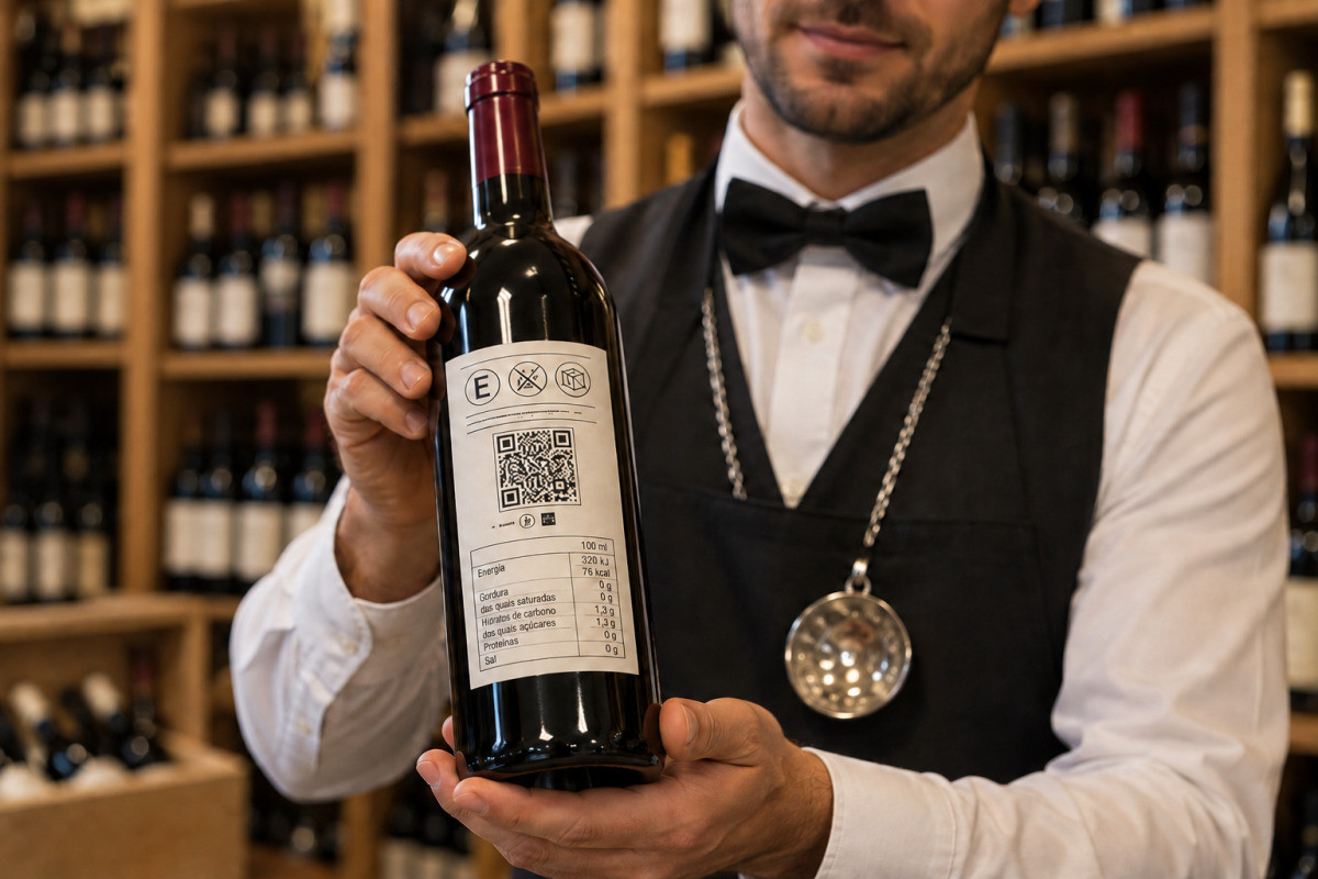 O vinho transparente