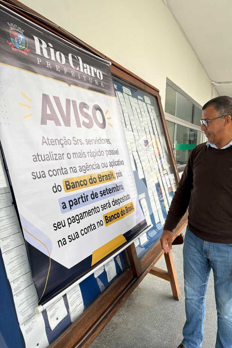 Servidores de Rio Claro devem ativar conta no Banco do Brasil para receber sal&aacute;rio