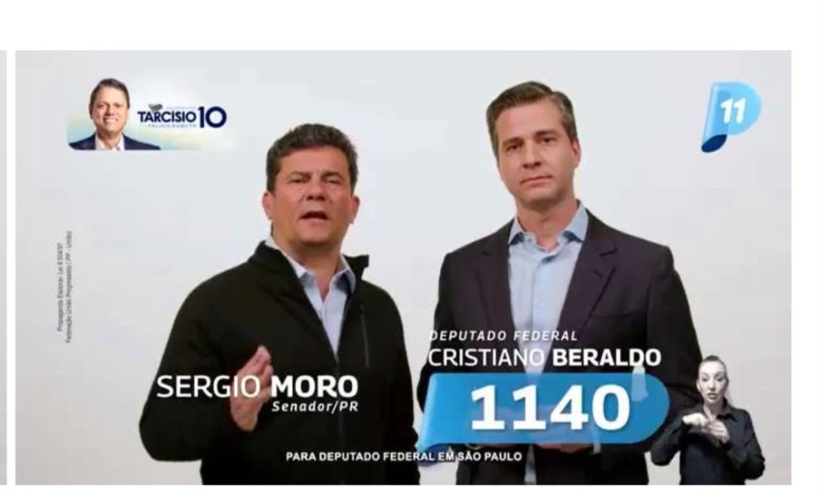 TRE-SP mant&eacute;m propaganda de Guilherme Derrite e Sergio Moro no ar