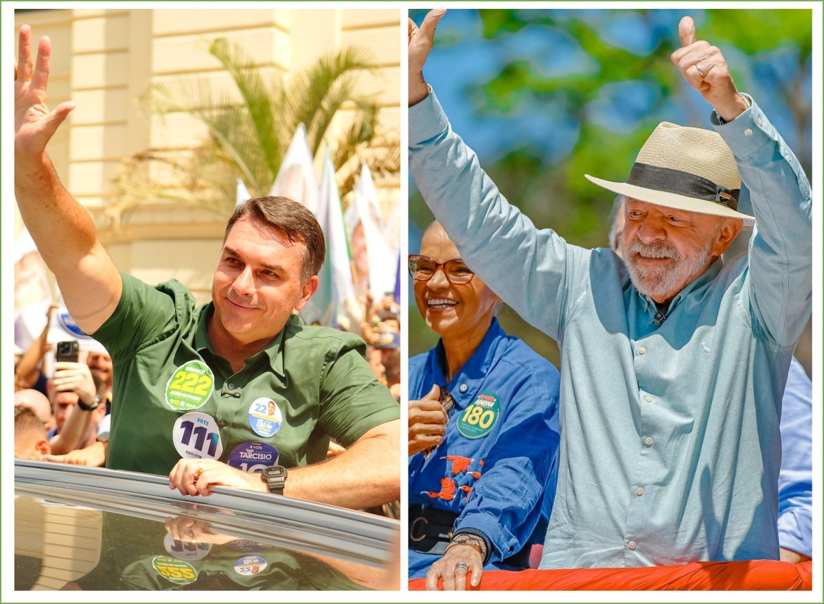Fl&aacute;vio Bolsonaro e Lula disputar&atilde;o segundo turno em 25 de outubro