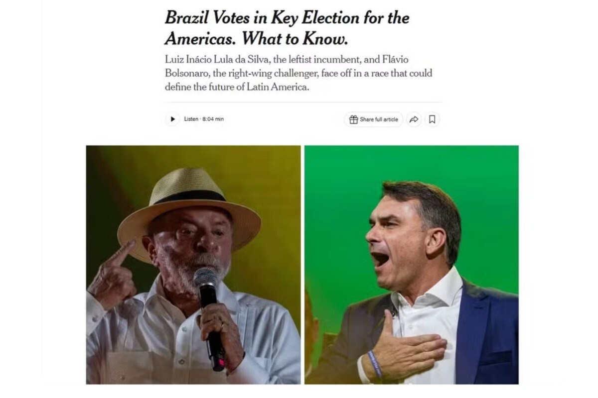Elei&ccedil;&atilde;o no Brasil "vai definir futuro da Am&eacute;rica Latina", diz o jornal The New York Times