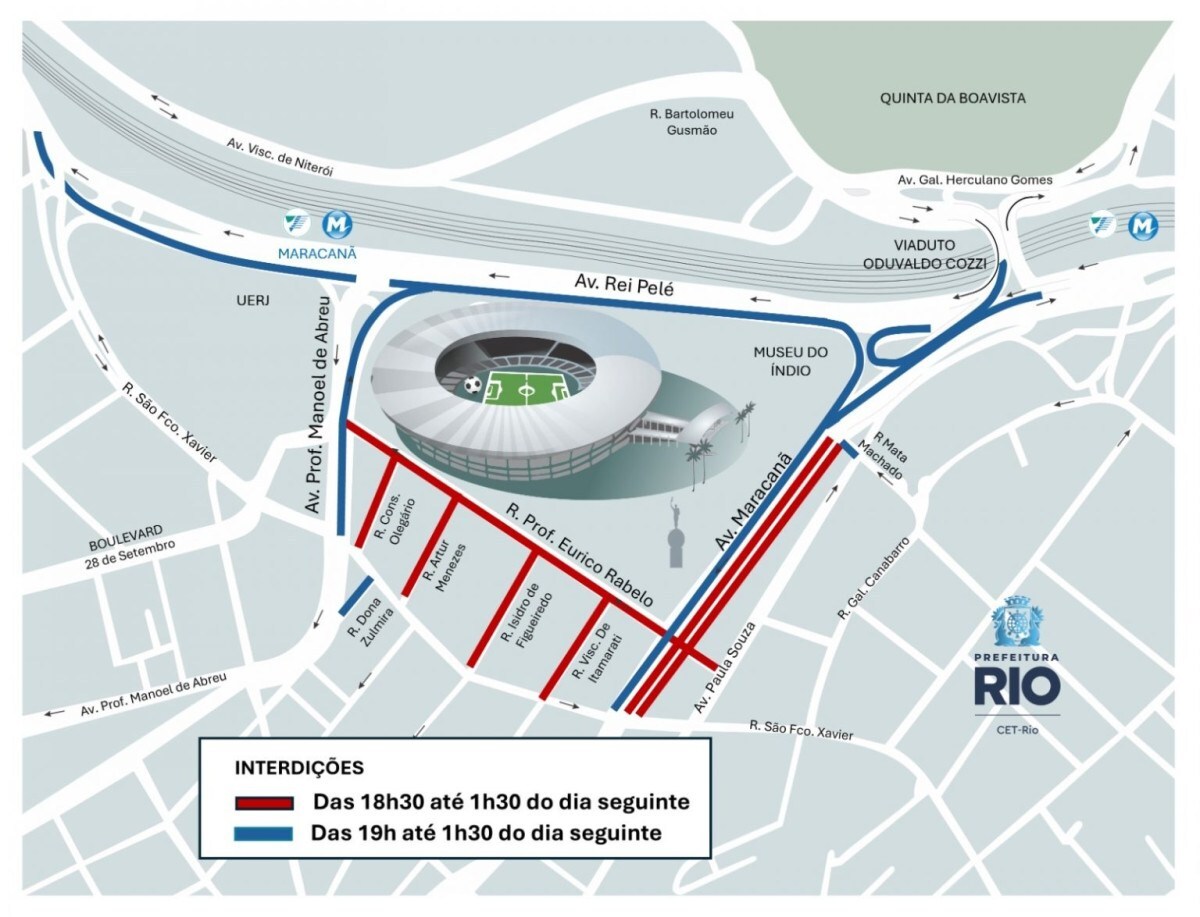 CET-Rio monta esquema especial de tr&acirc;nsito para Fluminense x Palmeiras no Maracan&atilde;