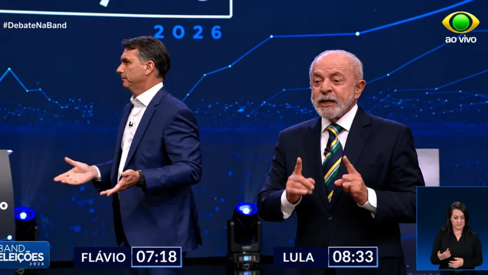 Desafio foi grande novidade do debate da Band com Fl&aacute;vio sem resposta