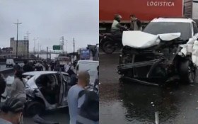 Motorista de &ocirc;nibus tem infarto fulminante ao voltante na Dutra, provoca engavetamento com mais de 20 ve&iacute;culos e deixa feridos